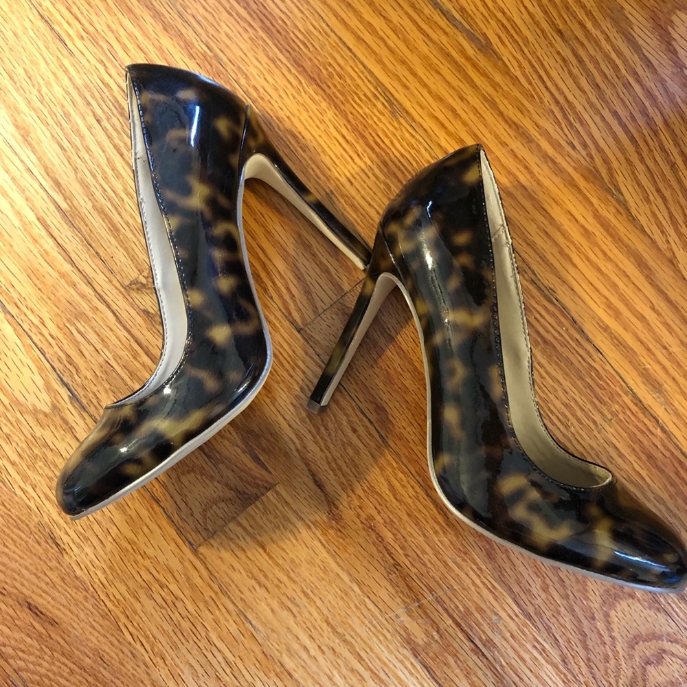 Tortoise Shell Print Heels - image 1